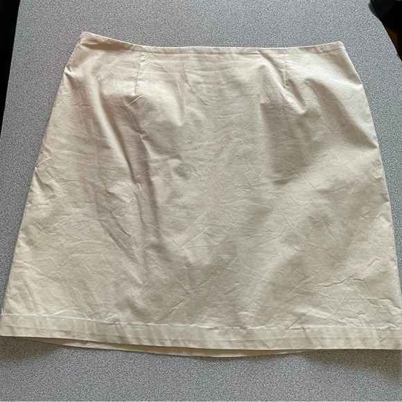 Vintage Y2K Gap Stretch Beige Skirt Size 10 - Picture 4 of 10